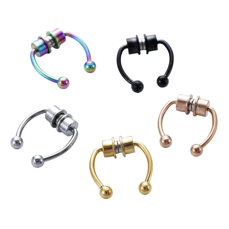 Body Jewelry Hoops - 1/2/3 قطع من حلقات الأنف المغناطيسية