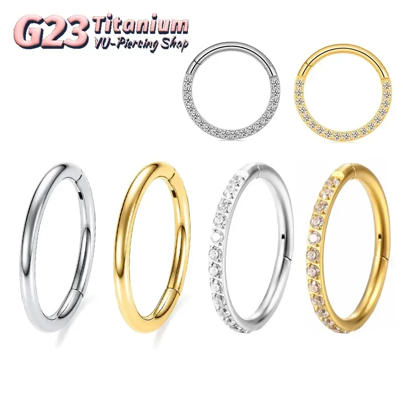 Septum Clicker Ring - G23 التيتانيوم الأنف الدائري 14 جرام