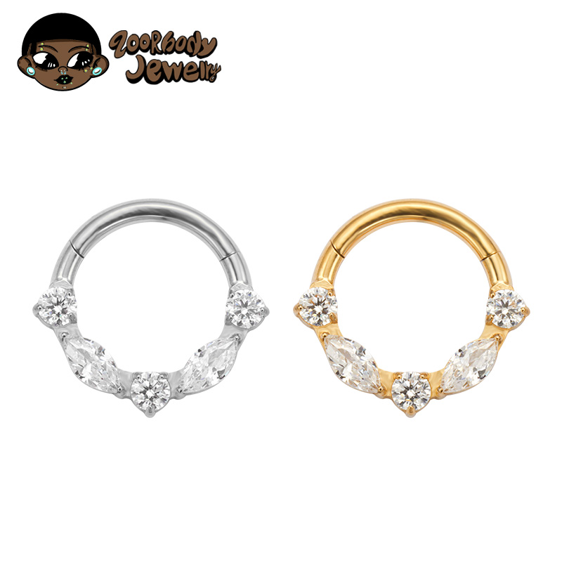 Septum Clicker Ring - ASTM F136 التيتانيوم ماركيز تشيكوسلوفاكيا متمحور