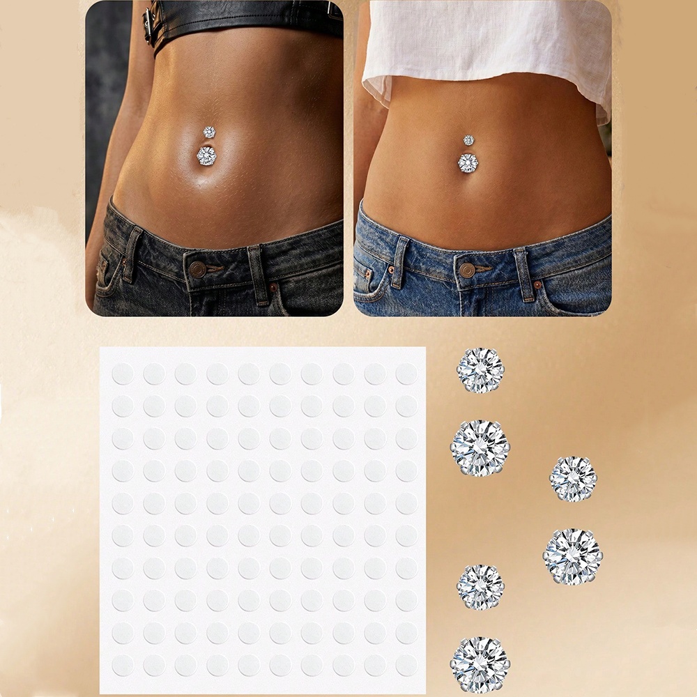 Body Jewelry Hoops - حلقات سرة البطن المزيفة من الزركونيا