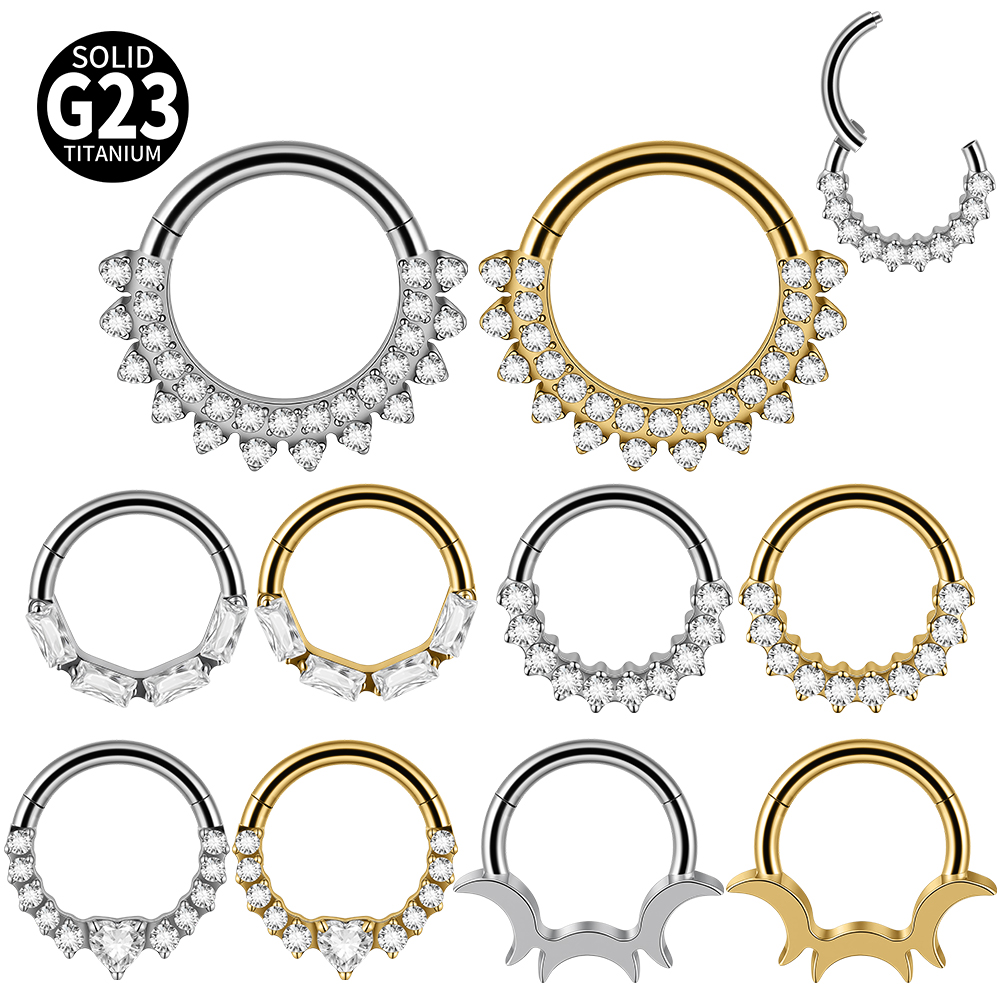 Septum Clicker Ring - قطعة واحدة من مجوهرات ثقب الأنف