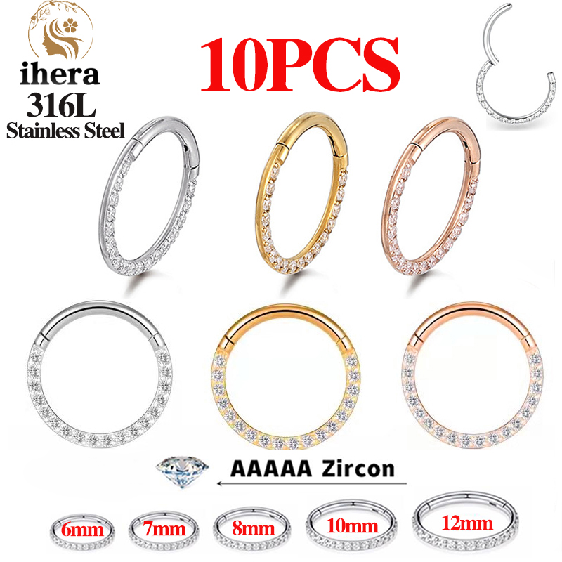 Septum Clicker Ring - 1/10 قطع حلقات أنف من الفولاذ