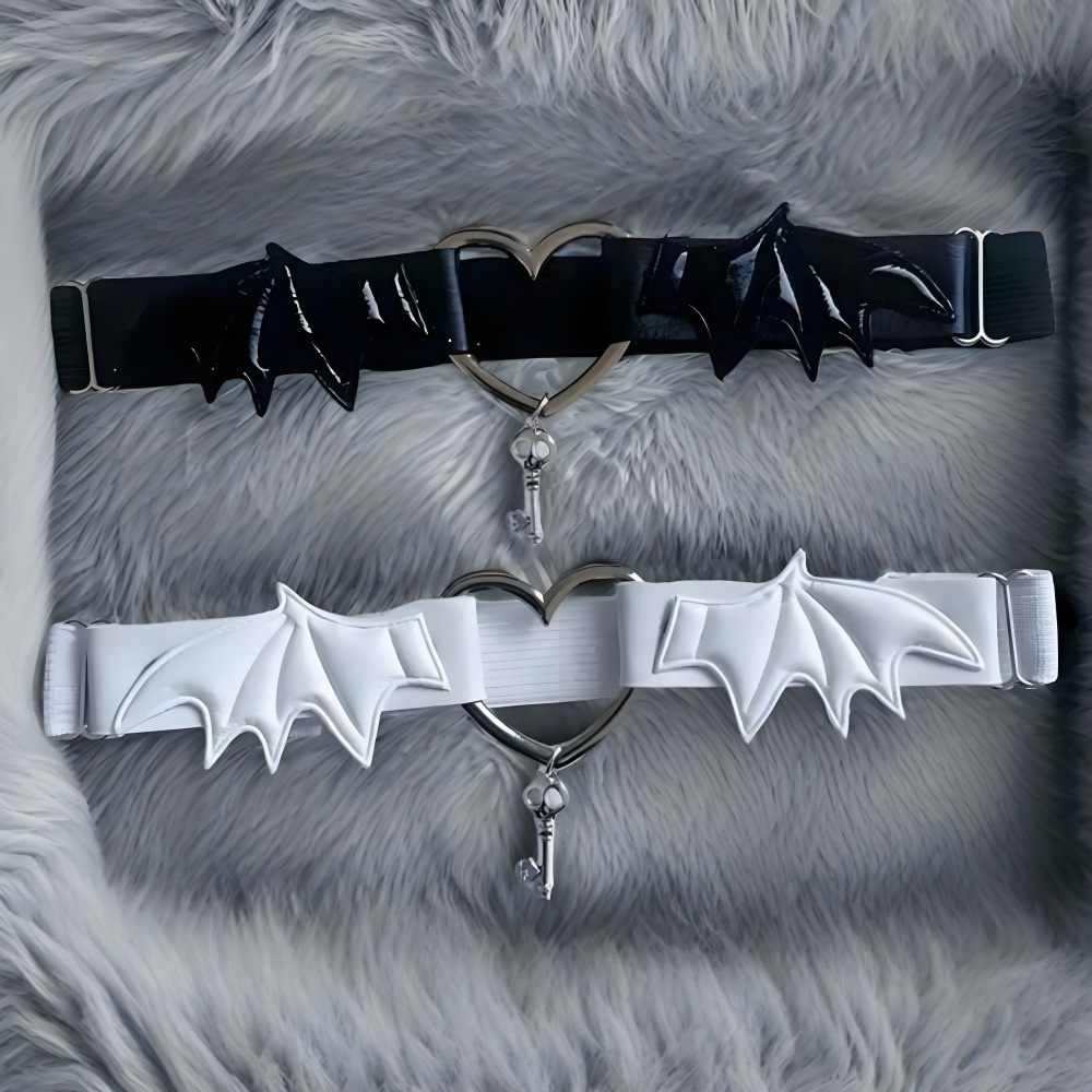 Body Jewelry Goth - القوطية Harajuku الأسود القلب الجناح الساق