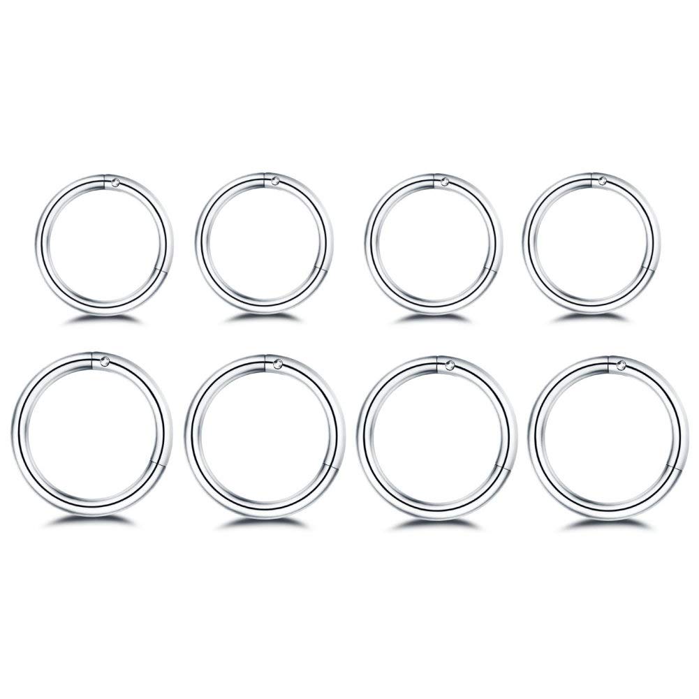 Septum Clicker Ring - أقراط مرصعة بالجراحة من الفولاذ المقاوم