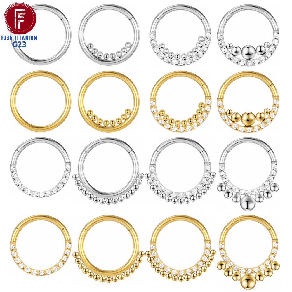 Septum Clicker Ring - F136 طوق من الخرز المفصلي لثقب