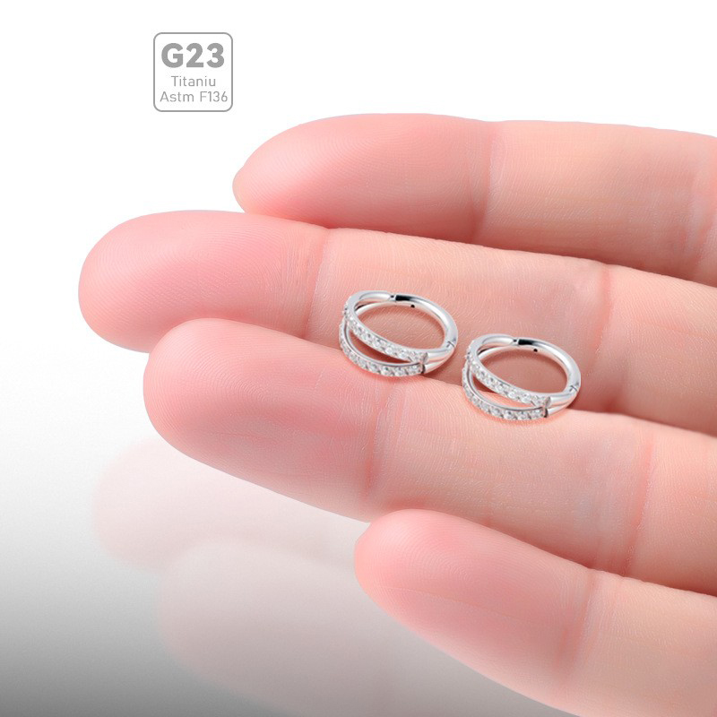 ASTM F136 التيتانيوم محارة هوب - مراجعة Septum Clicker Ring وسعره