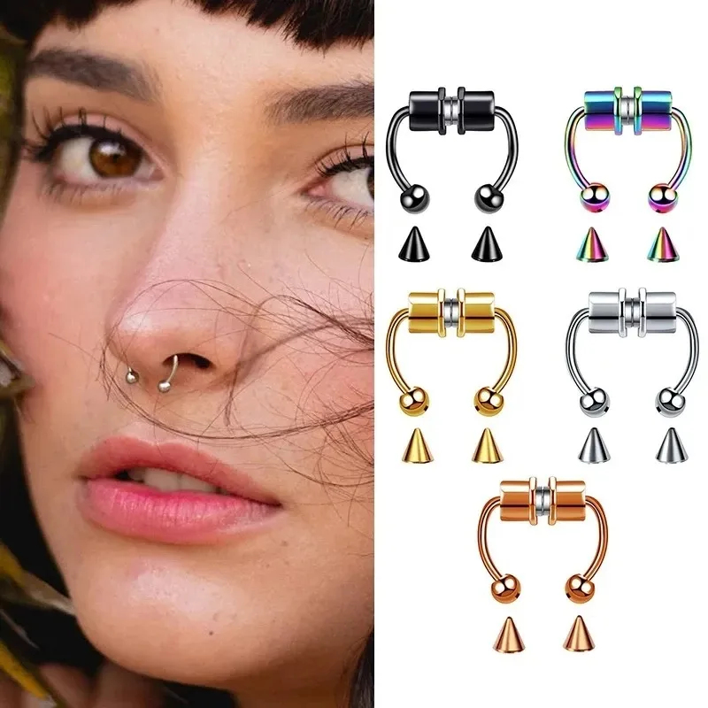 1/2/3 قطع من حلقات الأنف المغن - مراجعة Body Jewelry Hoops وسعره