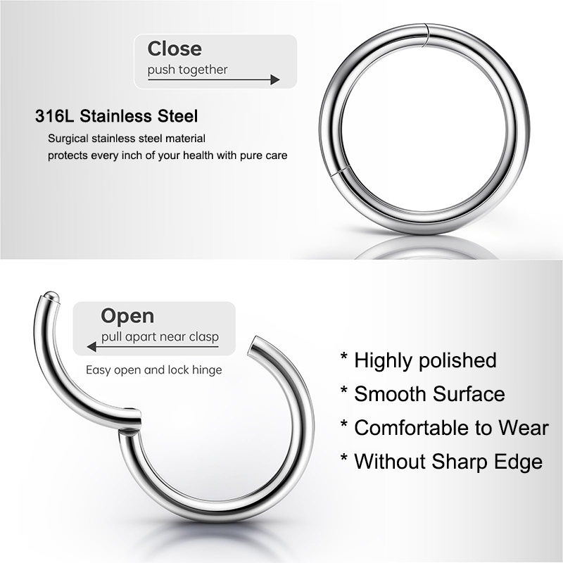 حلقات أنف وفواصل أنفية من الفو - مراجعة Body Jewelry Hoops وسعره