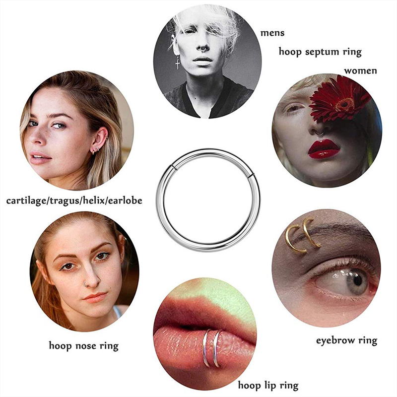 حلقات أنف وفواصل أنفية من الفو - مراجعة Body Jewelry Hoops وسعره