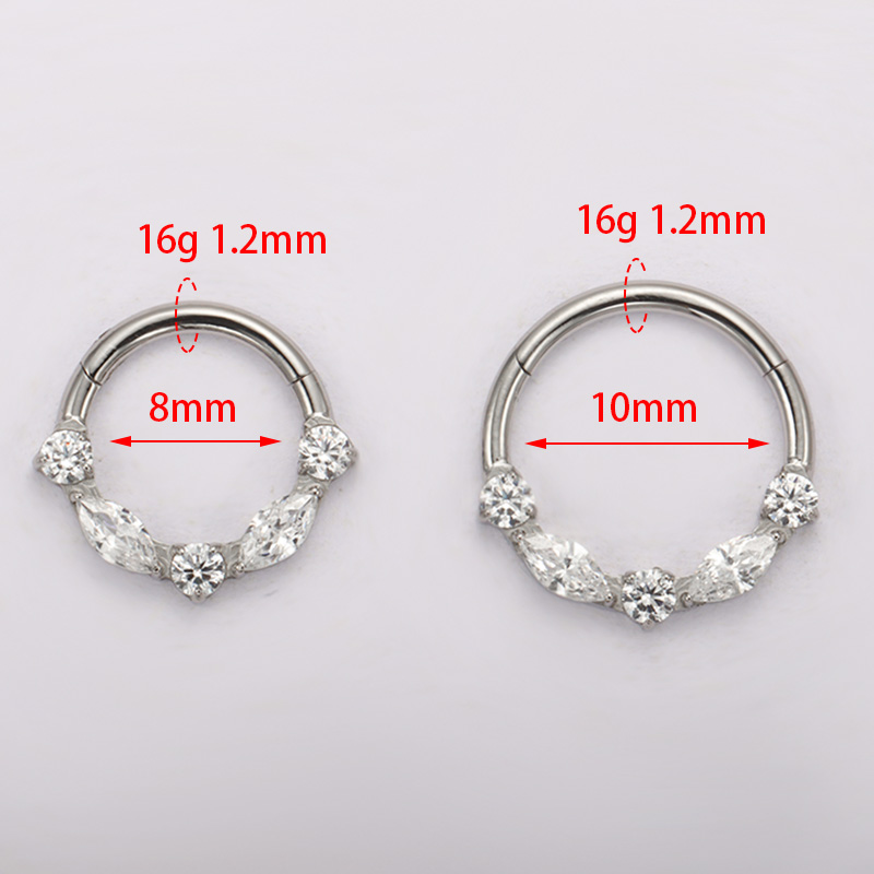 ASTM F136 التيتانيوم ماركيز تش - مراجعة Septum Clicker Ring وسعره