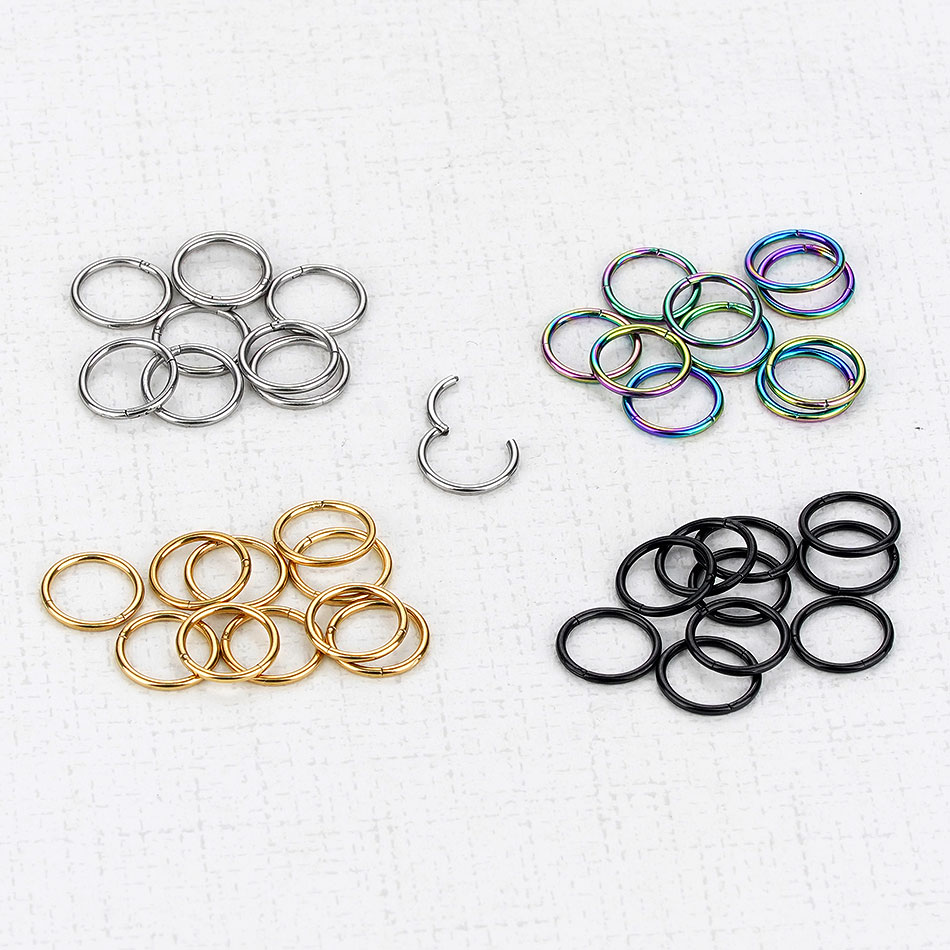 1 قطعة G23 التيتانيوم متمحور ا - مراجعة Septum Clicker Ring وسعره