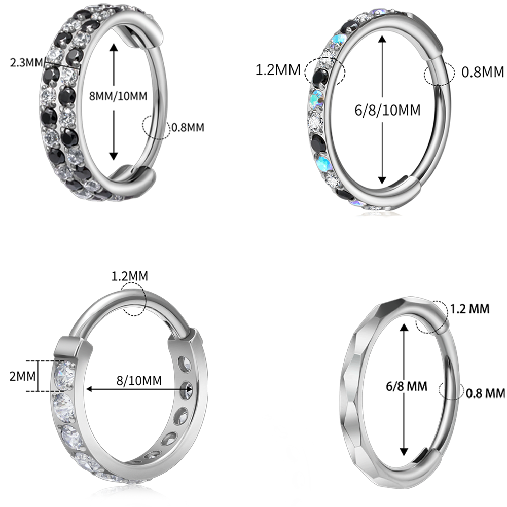حلقة مفصلية من التيتانيوم G23  - مراجعة Septum Clicker Ring وسعره