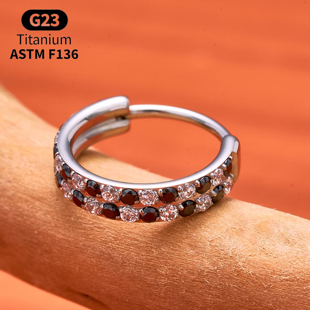 حلقة مفصلية من التيتانيوم G23  - مراجعة Septum Clicker Ring وسعره