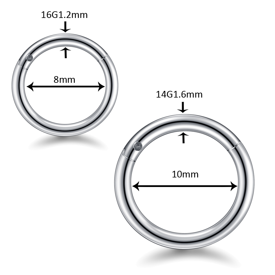 10 قطعة متمحور الجزء الأنف الد - مراجعة Septum Clicker Ring وسعره