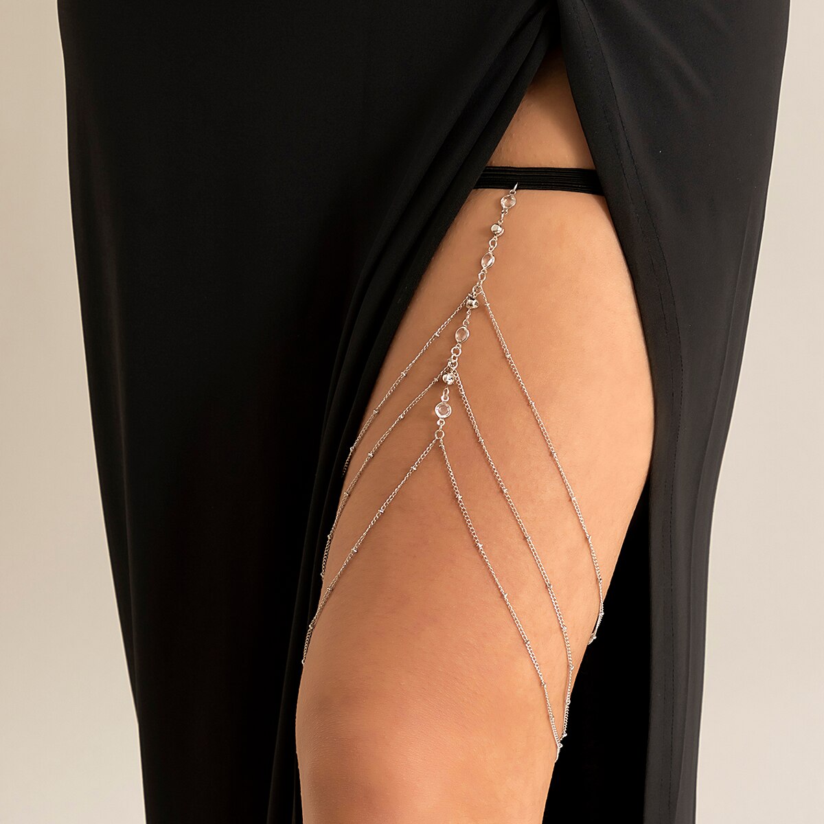 بوهو شريط مرن كريستال الساق ال - مراجعة Body Jewelry Goth وسعره