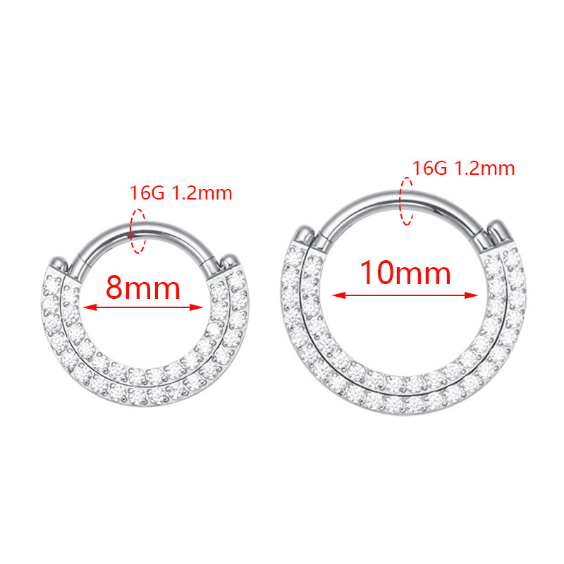 ASTM F136 التيتانيوم الفرس الح - مراجعة Septum Clicker Ring وسعره