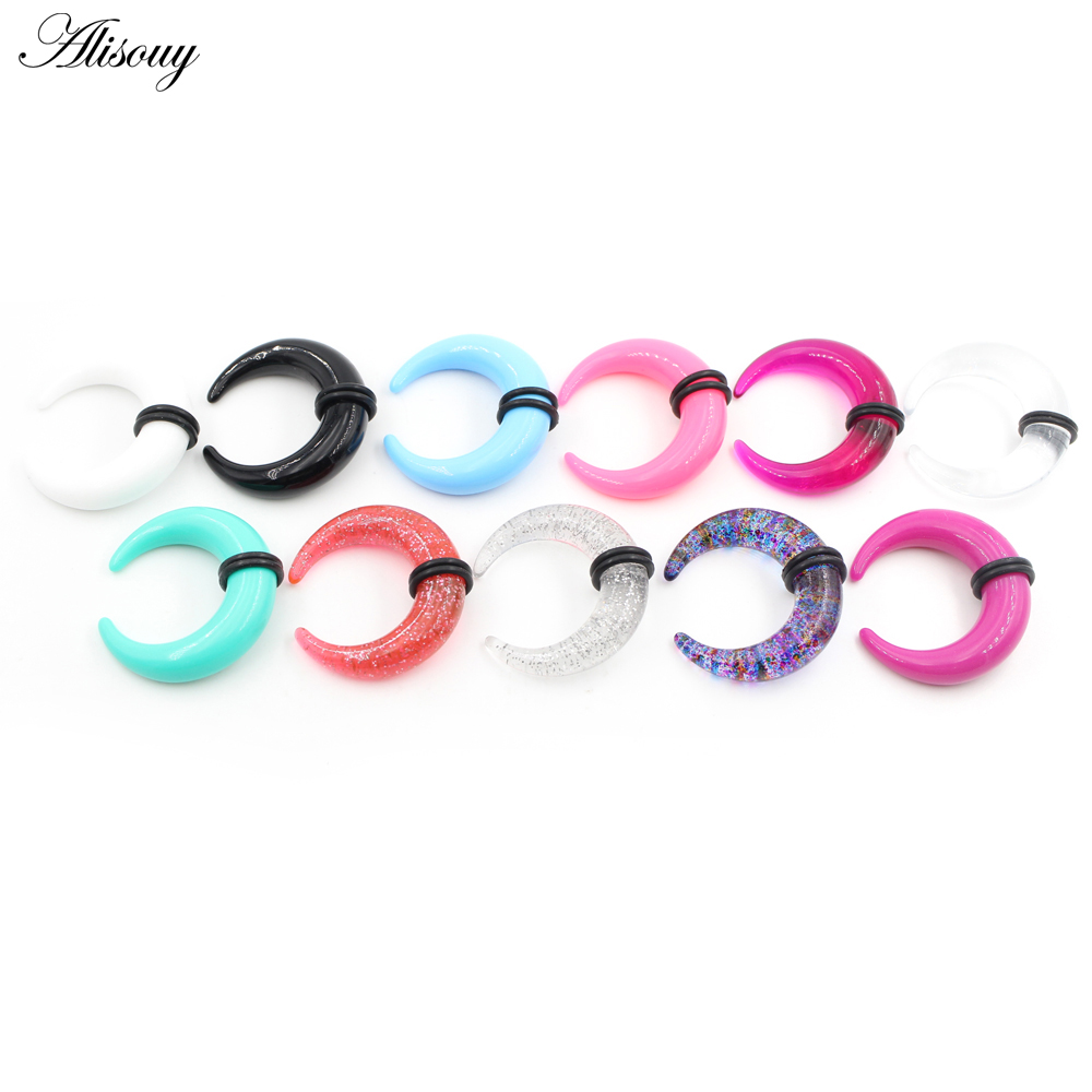 2 قطعة الاكريليك C Sahpe الجام - مراجعة Septum Clicker Ring وسعره