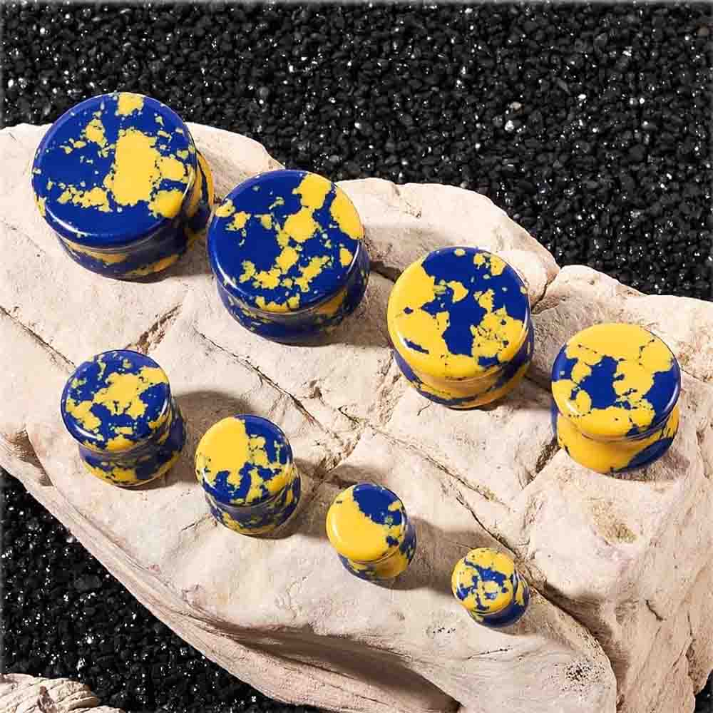 موسعات أذن حجرية مزدوجة التوسع - مراجعة Yellow Body Jewelry وسعره