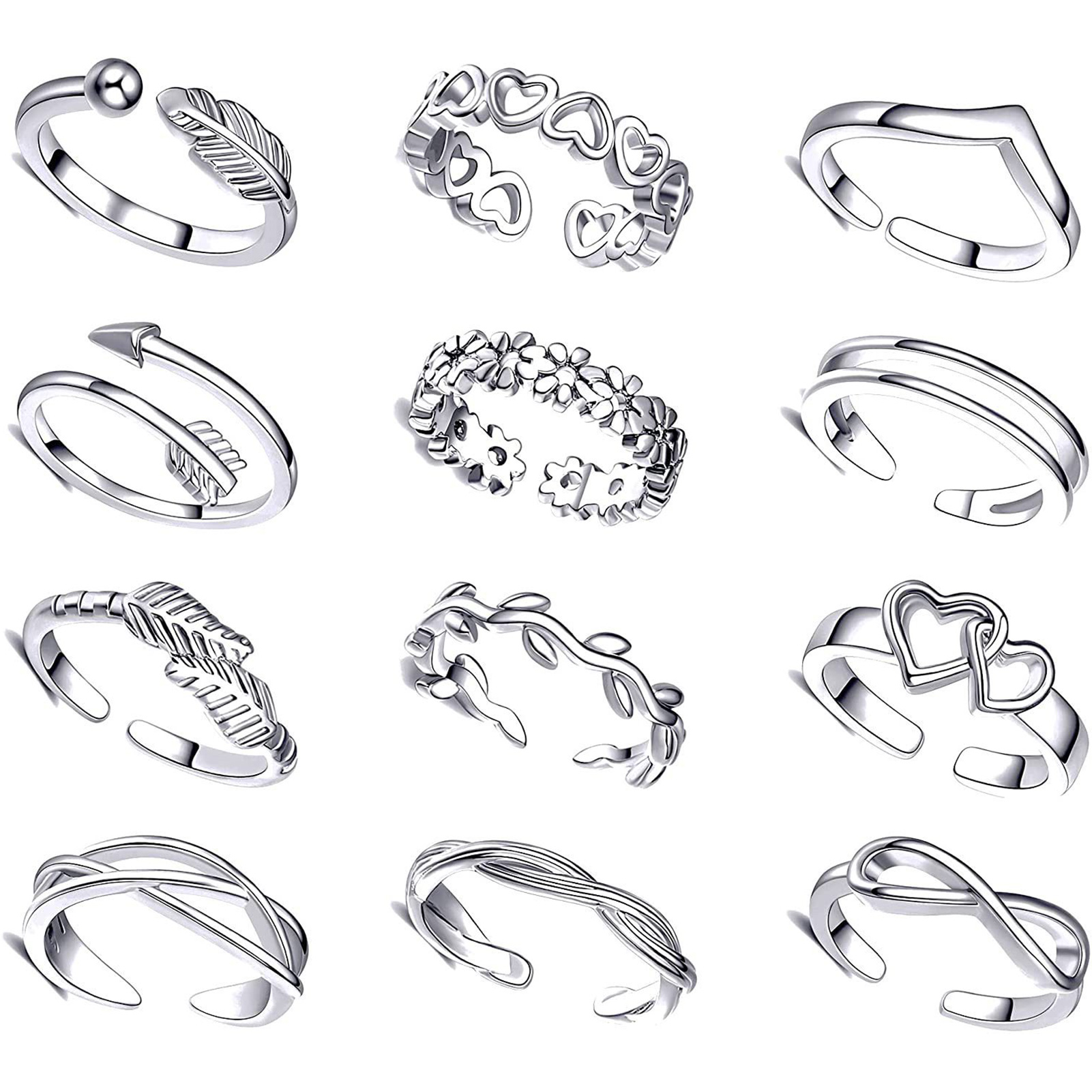 10/12 قطعة خواتم اصبع القدم لل - مراجعة Body Jewelry Hoops وسعره