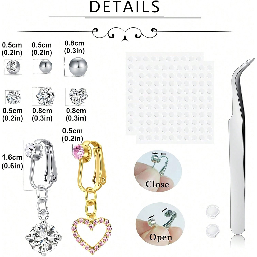 حلقات سرة البطن الذهبية المزيف - مراجعة Body Jewelry Hoops وسعره