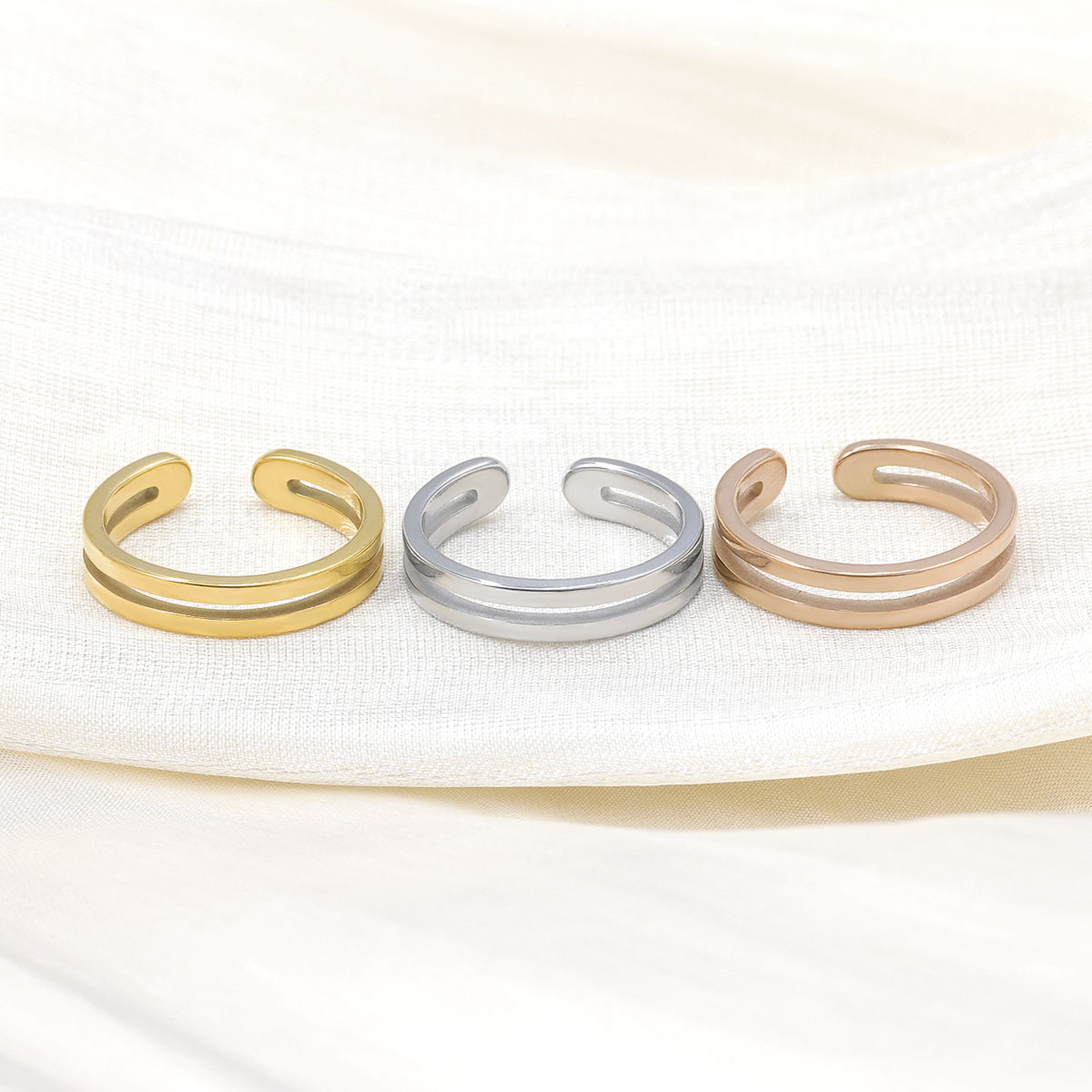 خاتم إصبع قدم مزدوج الطبقات قا - مراجعة Body Jewelry Hoops وسعره