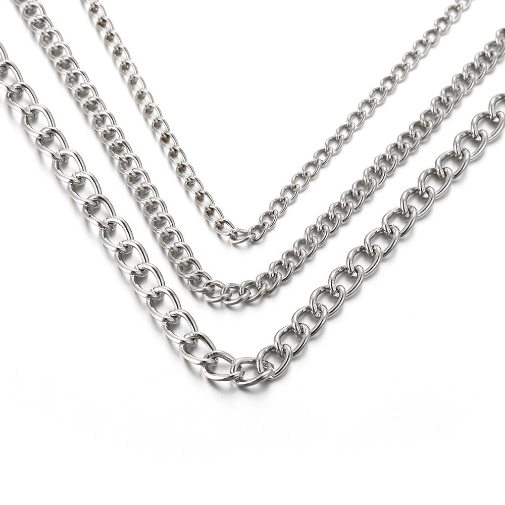 سلسلة معدنية مسطحة بيضاوية الش - مراجعة Body Jewelry Usa وسعره