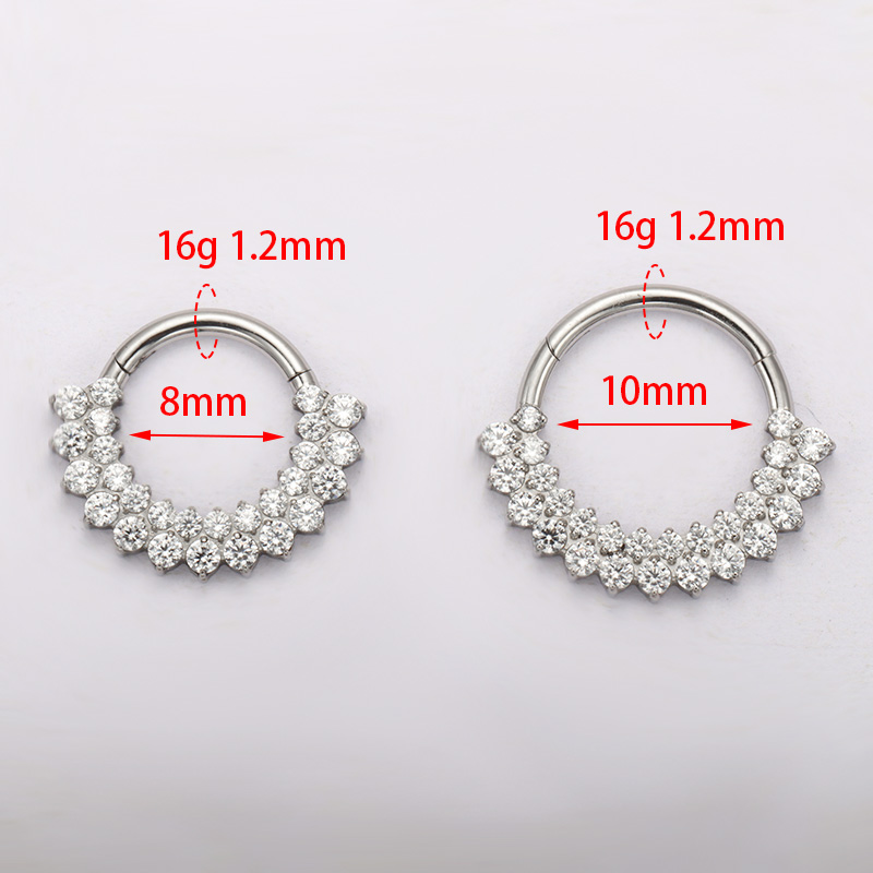 ASTM F136 التيتانيوم الفرس الح - مراجعة Septum Clicker Ring وسعره
