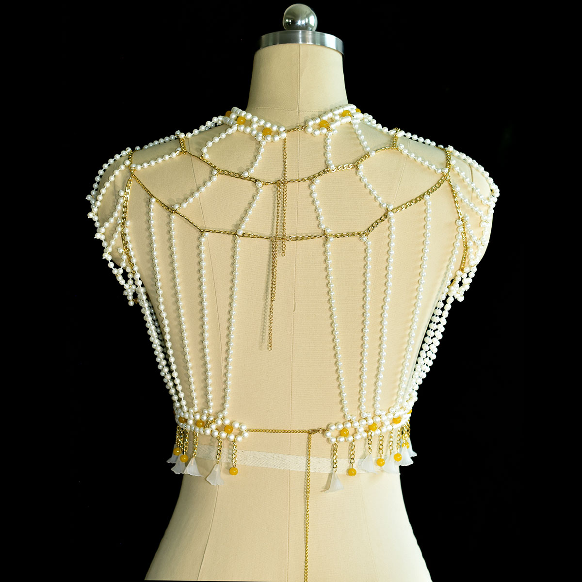 أزياء أنيقة مزخرفة تقليد اللؤل - مراجعة Yellow Body Jewelry وسعره