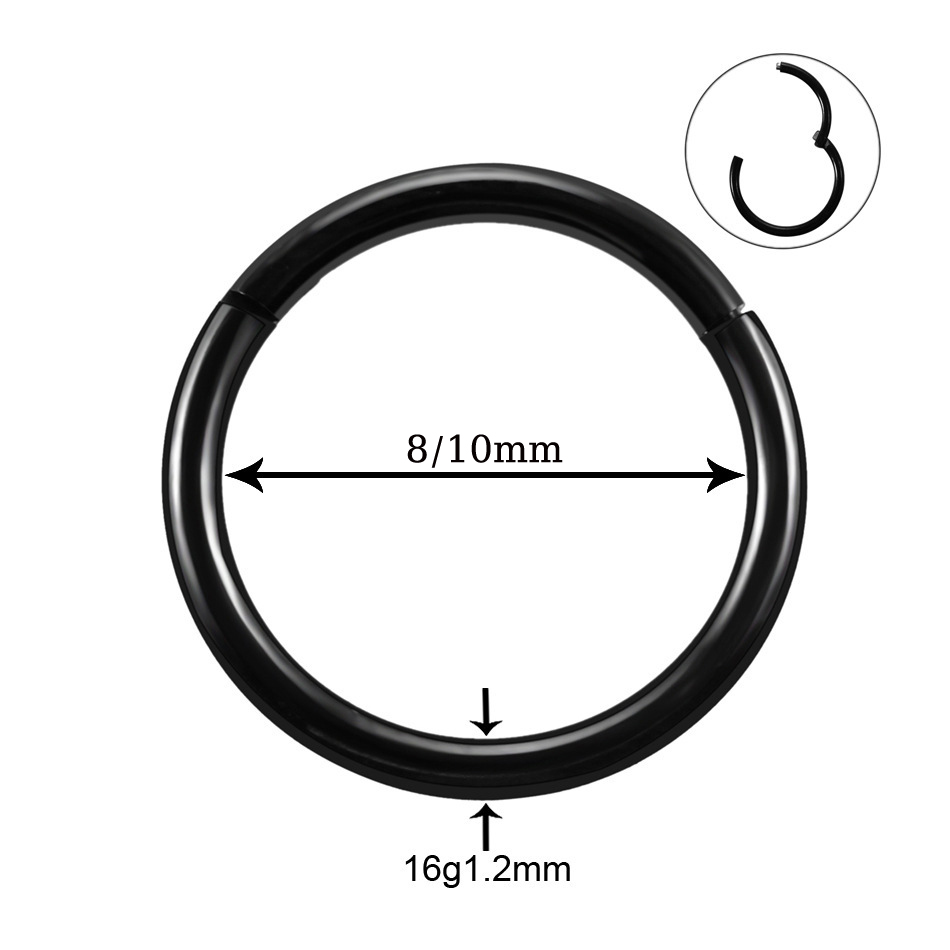 أقراط مرصعة بالجراحة من الفولا - مراجعة Septum Clicker Ring وسعره