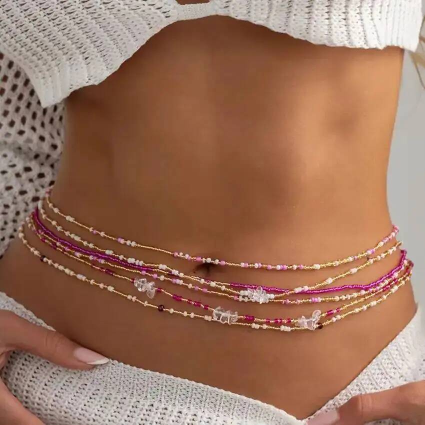 مجموعة من 6 قطع سلاسل خصر بوهي - مراجعة Body Jewelry Usa وسعره